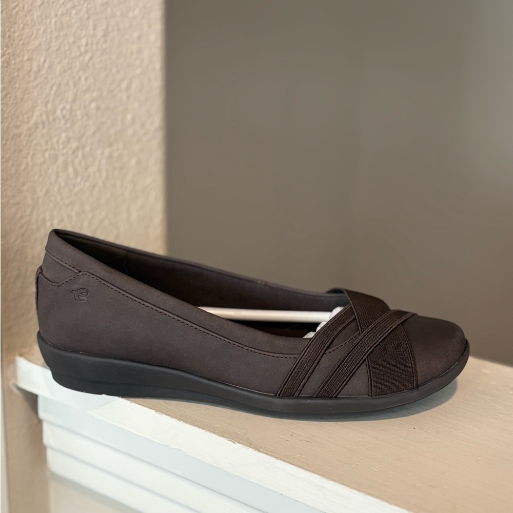 Easy Spirit Women’s Slip-on Ballet Flats Acasia Dark Brown Size 6 Wide - Picture 2 of 10